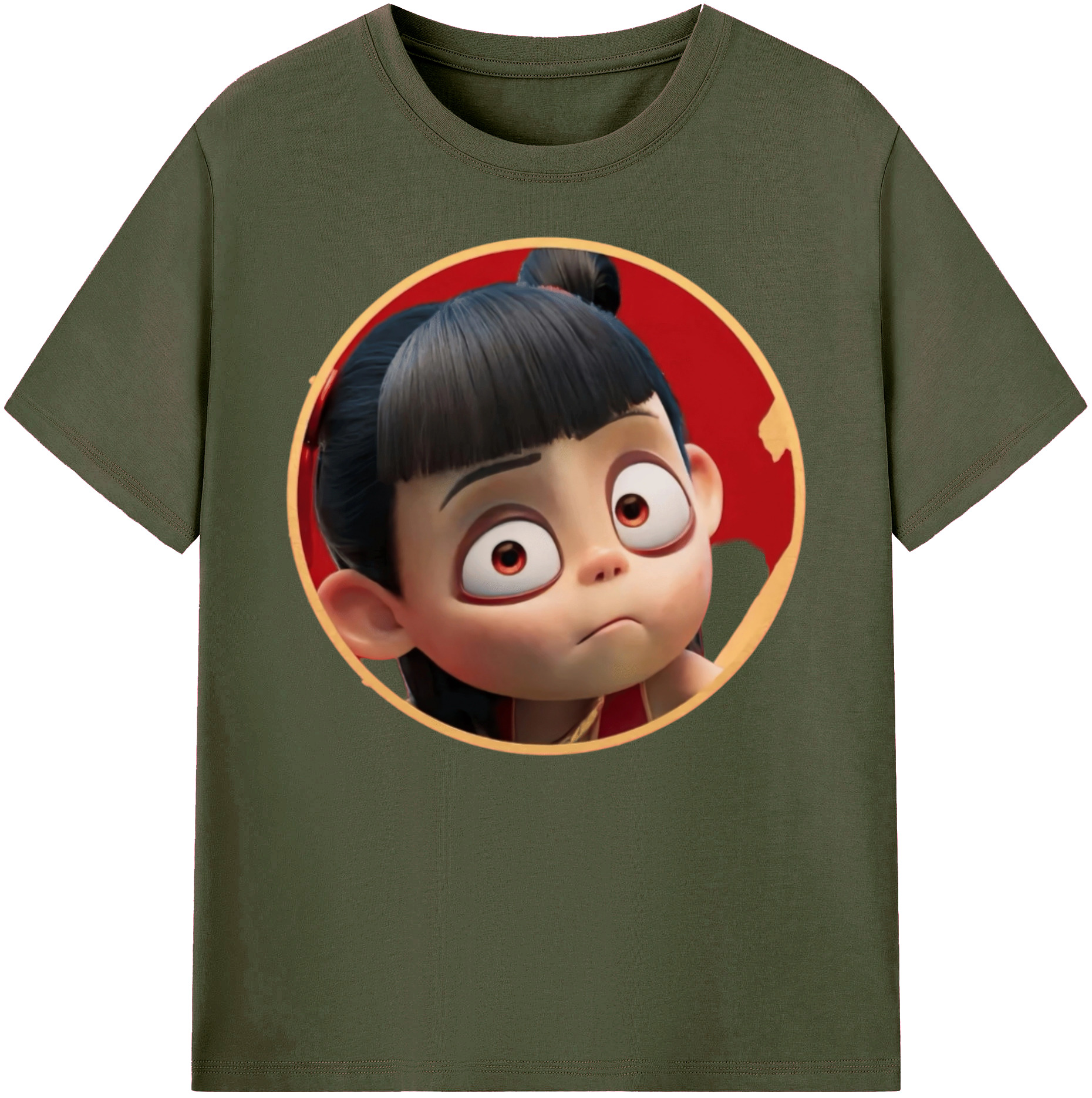 （画像用） Ne Zha 2 ナタ 魔童の大暴れ 綿100％ メンズ半袖Tシャツ｜肌触りやわらか＆通気性